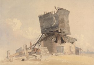 En stormskadet vindmølle