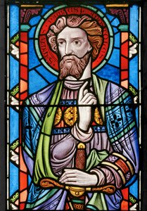 St Paul, detalje fra The Crucifixion, 1861 (farvet glas)