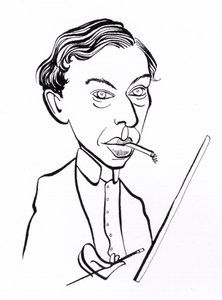 Ernst Ludwig Kirchner, karikatur af John Minnion