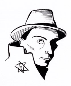 Felix Nussbaum, karikatur af John Minnion