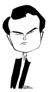Jimmy Carr - karikatur af John Minnion af John Minnion