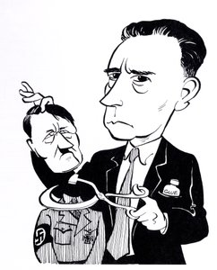 John Heartfield, karikatur med Adolf Hitler af John Minnion