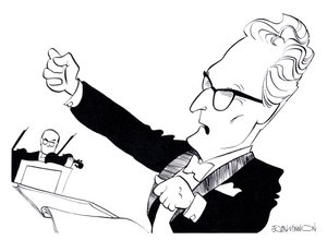 Otto Klemperer - karikaturer af John Minnion
