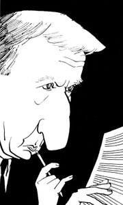 Richard Rodney Bennett, karikatur af John Minnion af John Minnion