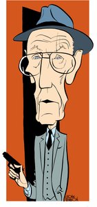 William S Burroughs, karikatur af John Minnion af John Minnion