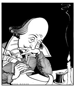 William Shakespeare skriver et stykke af John Minnion af John Minnion