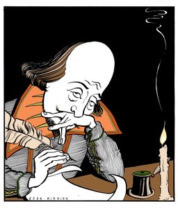 William Shakespeare skriver et stykke af John Minnion af John Minnion