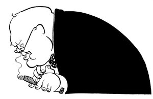 Winston Churchill karikatur, britisk politiker, fungerede som premierminister i Storbritannien fra 1940 til 1945