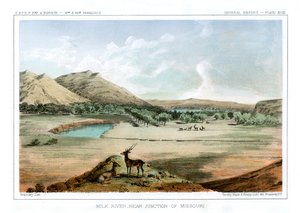 Milk River, nær Junction of Missouri, 1856. af John Mix Stanley