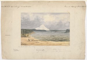 Puget Sound & Mount Rainier fra Whitby af John Mix Stanley