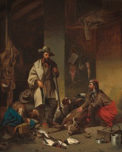 Fangstmandens hytte, 1858. af John Mix Stanley