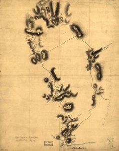 Guvernør Tryons ekspedition til Danbury, 1777. LOC gm71000884