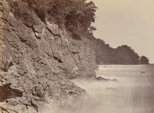 Tropisk landskab, Cliff - Limon Bay, 1871. af John Moran