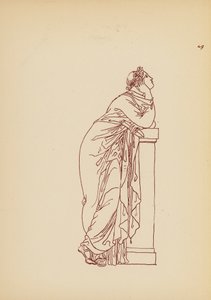 Antikt græsk kvindedragt (litho) af John Moyr Smith