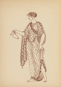 Antik græsk kvindedragt (litografi) af John Moyr Smith
