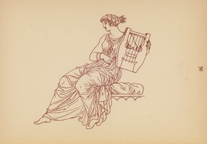 Antik græsk kvindedragt (litografi) af John Moyr Smith