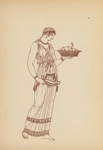Antik græsk kvindedragt (litografi) af John Moyr Smith