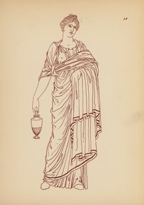 Antik græsk kvindedragt (litografi) af John Moyr Smith