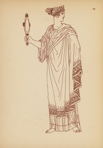 Antik græsk kvindedragt (litografi) af John Moyr Smith