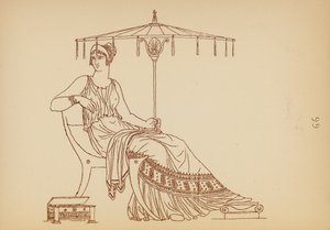 Antik græsk kvindedragt (litografi) af John Moyr Smith