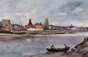 Strand på den grønne (farve litho)