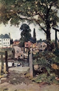 Twickenham færge (farve litho)