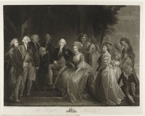 Portræt af den kongelige familie i Det Forenede Kongerige Kongefamilien (titel på objekt)
