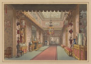 Chinese Gallery As It Was, Plate XV i Illustrationer af Hendes Majestæts Palads i Brighton ... af John Nash
