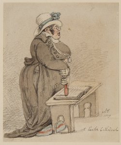 I Exeter Cathedral, 1809 (pen, blæk, pensel og wc på papir) af John Nixon