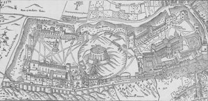 Nordens udsigt over Windsor Castle, 1607. 1895 af John Norden