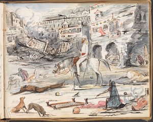 Kotah efter overfaldet, en af gadebarrikaderne Jeg stifter bekendtskab med Romance of War af John North Crealock