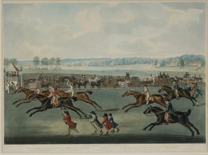 Ascot - Oatlands Sweepstakes, indgraveret af J.W. Edy (fl. 1780-1820), udgivet i 1792 (akvatinte) af John Nott (after) Sartorius