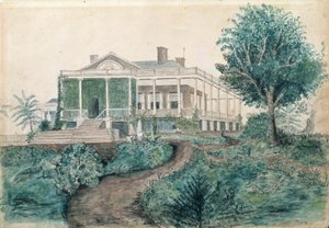 The Inman Homestead (wc på papir) af John OBrian Inman