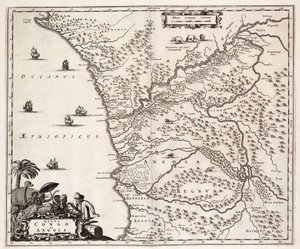 Kort over Congo og Angola, Afrika af John Ogilby
