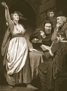 Joan of Arc erklærer sin mission, indgraveret af T. Holloway, illustration fra David Humes 