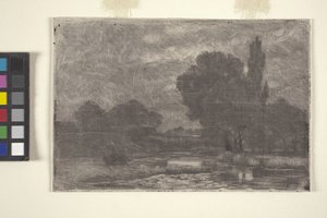Marshy Landscape (ætsning og monoprint)