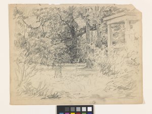 Study For Winifred At The Hermitage (blyant på råhvidt papir)