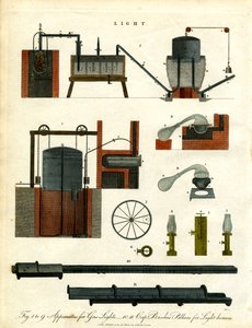 Apparater til gasbelysning og fyrtårne af John Pass