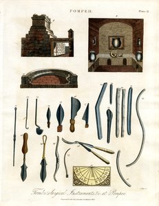 Kirurgiske instrumenter og artefakter fra Pompeji af John Pass