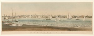Newport, R.I. / Udsigt fra Fort Wolcott, Goat Island af John Perry Newell