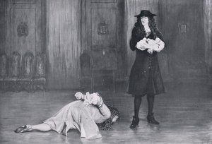 Hertugen af Monmouth trygler for sit liv, illustration fra 
