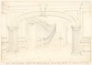Entréen til Fairfax House, High Street, Putney, London af John Phillipp Emslie