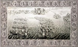 Armada (gravering fra et gobelin) af John Pine