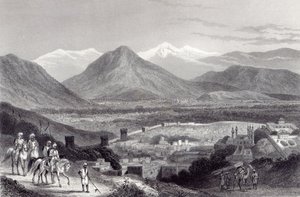 Cabul fra Bala Hissar, graveret af J. Stephenson, ca. 1870