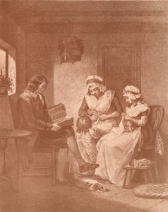 Huslig Lykke, Laetitia med sine Forældre, 1789 af John Raphael Smith