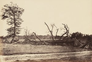 Extreme Line of Confederate Works, Cold Harbor., april 1865 (albumintryk monteret på vævet papir)