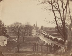 Tog af hærvogne på vej ind i Petersburg, Virginia