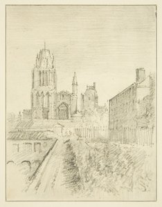 Redcliffe Church og en del af Alfred Wharf (tegning, akvarel)
