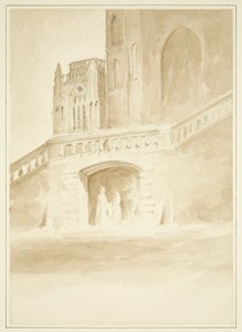 Redcliffe Conduit og en del af North Porch (tegning, akvarel)