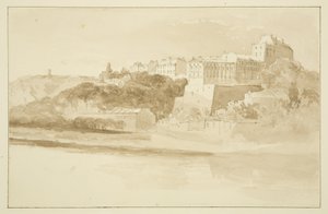 Udsigt fra Rownham, der viser Windsor Terrace (blyant og akvarel på papir) af John Reverend Eden